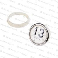 Модуль кнопочный A4N49744$05 красная подсветка Брайль "13" BBP-R331-CMPLT-D-R-13 (EA2406S-D-R-13) ЩЛЗ