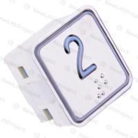 Модуль кнопочный A4N11286$06 красная подсветка Брайль "2" BBP-S303-VMPLS-S-R-02 (KA302-S-R-02) ЩЛЗ