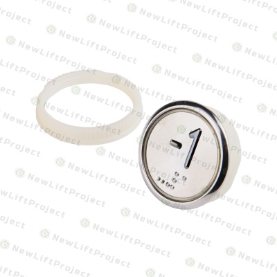 Модуль кнопочный A4N49744$05 красная подсветка Брайль "-1" BBP-R331-CMPLT-D-R-M1 (EA2406S-D-R-M1) ЩЛЗ