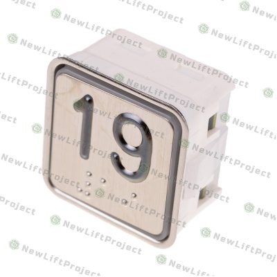 Модуль кнопочный A4N11286$05 красная подсветка Брайль"19" BBP-S303-VMPLM-D-R-19 (KA302-D-R-19) ЩЛЗ