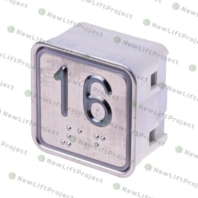 Модуль кнопочный A4N11286$05 красная подсветка Брайль"16" BBP-S303-VMPLM-D-R-16 (KA302-D-R-16) ЩЛЗ