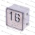 Модуль кнопочный A4N11286$05 красная подсветка Брайль"16" BBP-S303-VMPLM-D-R-16 (KA302-D-R-16) ЩЛЗ