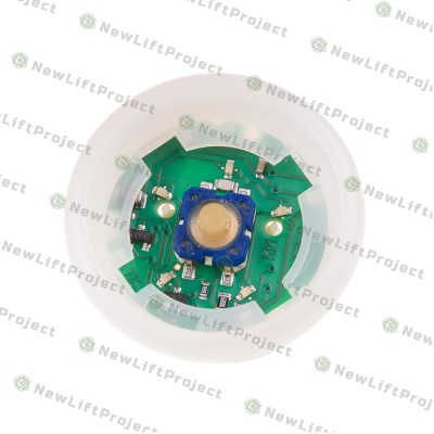 Модуль кнопочный поста приказов янтарная подсветка белый ободок KM804343G01 Kone