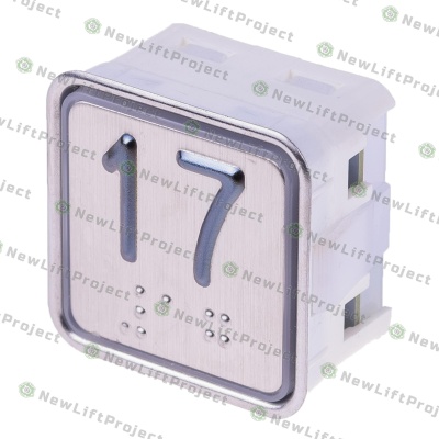 Модуль кнопочный A4N11286$05 красная подсветка Брайль"17" BBP-S303-VMPLM-D-R-17 (KA302-D-R-17) ЩЛЗ