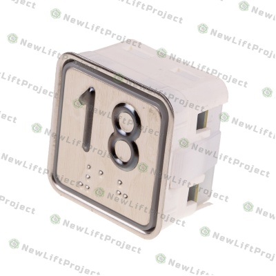 Модуль кнопочный A4N11286$05 красная подсветка Брайль"18" BBP-S303-VMPLM-D-R-18 (KA302-D-R-18) ЩЛЗ