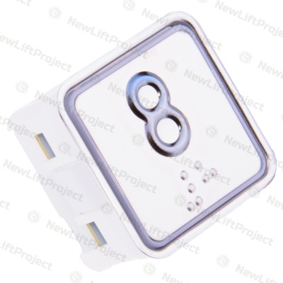 Модуль кнопочный A4N11286$05 красная подсветка Брайль"08" BBP-S303-VMPLM-D-R-08 (KA302-D-R-8) ЩЛЗ