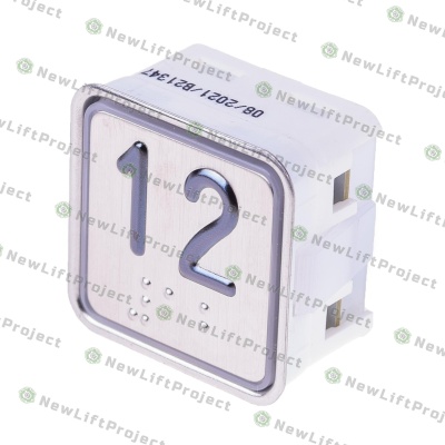 Модуль кнопочный A4N11286$05 красная подсветка Брайль"12" BBP-S303-VMPLM-D-R-12 (KA302-D-R-12) ЩЛЗ