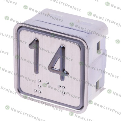 Модуль кнопочный A4N11286$05 красная подсветка Брайль"14" BBP-S303-VMPLM-D-R-14 (KA302-D-R-14) ЩЛЗ