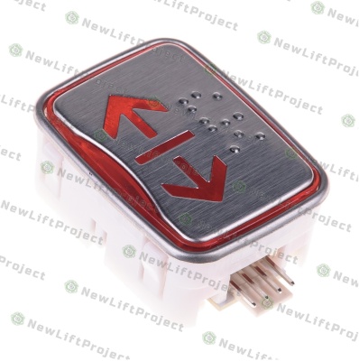 Модуль кнопочный красная подсветка код брайля ASY AK-25B "<|>" AEN04C049*B Sigma