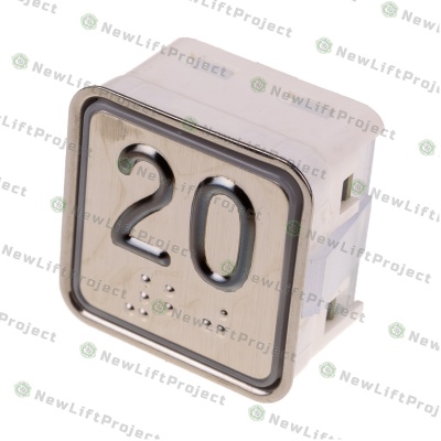 Модуль кнопочный A4N11286$05 красная подсветка Брайль"20" BBP-S303-VMPLM-D-R-20 (KA302-D-R-20) ЩЛЗ