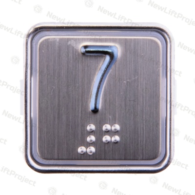 Модуль кнопочный A4N11286$05 красная подсветка Брайль"7" BBP-S303-VMPLM-D-R-07 (KA302-D-R-07) ЩЛЗ