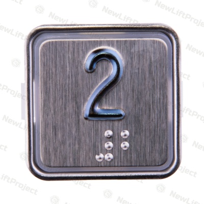 Модуль кнопочный A4N11286$05 красная подсветка Брайль"2" BBP-S303-VMPLM-D-R-02 (KA302-D-R-02) ЩЛЗ