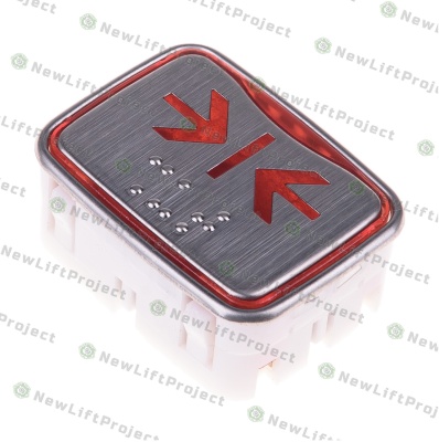 Модуль кнопочный красная подсветка код брайля ASY AK-25B ">|<" AEN04C049*A Sigma