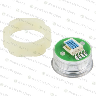 Модуль кнопочный синяя/красная шлифованный толкатель RL AMP КЛ-220-005 ZAA25090R1 Otis