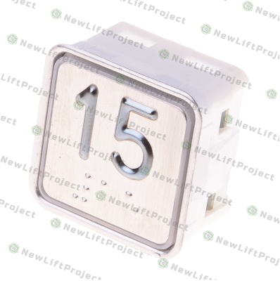 Модуль кнопочный A4N11286$05 красная подсветка Брайль"15" BBP-S303-VMPLM-D-R-15 (KA302-D-R-15) ЩЛЗ