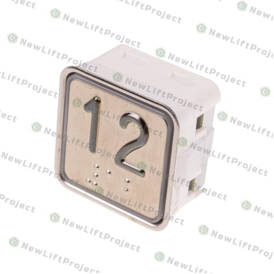 Модуль кнопочный A4N11286$05 красная подсветка Брайль"12" BBP-S303-VMPLM-D-R-12 (KA302-D-R-12) ЩЛЗ