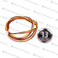 Модуль кнопочный код брайля белая подсветка "13" BAS231 A4N33841 Otis