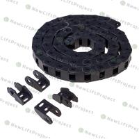 Кабель-канал гибкий AK10Q01 открытого типа с держателями TPC10X10R28; 1м