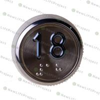 Модуль кнопочный A4N33841$14 белая подсветка Брайль "18" BBP-R331-CMPLT-S-W-18(EA2406S-S-W-18) ЩЛЗ