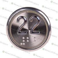 Модуль кнопочный A4N33841$14 красная подсветка Брайль "22" BBP-R331-CMPLT-S-R-22 (EA2406S-S-R-22) ЩЛЗ