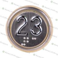 Модуль кнопочный A4N107639 красная подсветка Брайль "23" BBP-R302-VCPLT-D-R-23 (MA2D04-D-R-23)