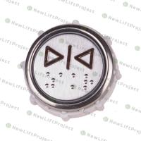 Модуль кнопочный синяя подсветка Брайль "Закрытие >|<" Схема №2 ВК-32-5Б (аналог MLK Achille Vega)