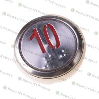 Модуль кнопочный круглый красная подсветка Брайль «10» A4J18488/A3N18489 BAS100 BST