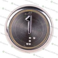 Модуль кнопочный A4N49744$05 белая подсветка Брайль "1" BBP-R331-CMPLT-D-W-01 (EA2406S-D-W-01) ЩЛЗ