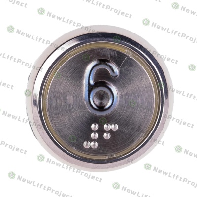 Модуль кнопочный A4N33841$14 белая подсветка Брайль "6" BBP-R331-CMPLT-S-W-06(EA2406S-S-W-06) ЩЛЗ