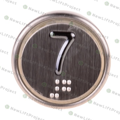 Модуль кнопочный A4N58353$04 белая подсветка Брайль "7" BBP-R302-VCPLT-S-W-07 (MA2D04-S-W-07)