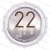 Модуль кнопочный с чернением красная подсветка шрифт Брайля "22" Схема №2 ВК-33-5Б