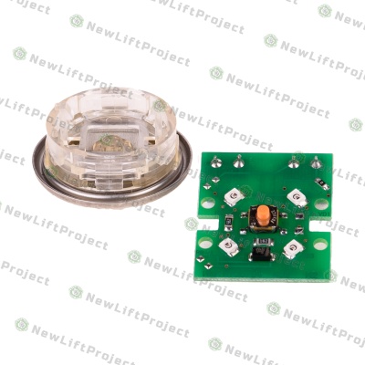 Модуль кнопочный красная подсветка Брайль ШК6000 "1" ВКЛ13А-2-4И