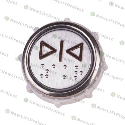 Модуль кнопочный синяя подсветка Брайль "Закрытие >|<" Схема №2 ВК-32-5Б (аналог MLK Achille Vega)