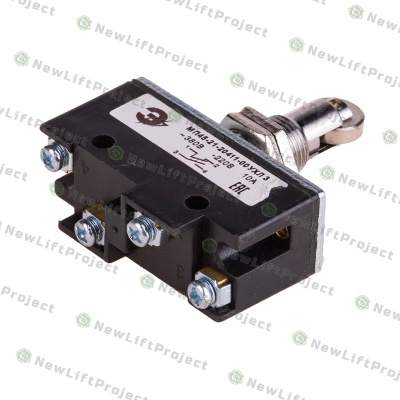 Микропереключатель 1НО+1НЗ МП45-21-20411 чёрный корпус (аналог ВП73-10432)
