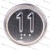 Модуль кнопочный A4N107639 красная подсветка Брайль "11" BBP-R302-VCPLT-D-R-11 (MA2D04-D-R-11)