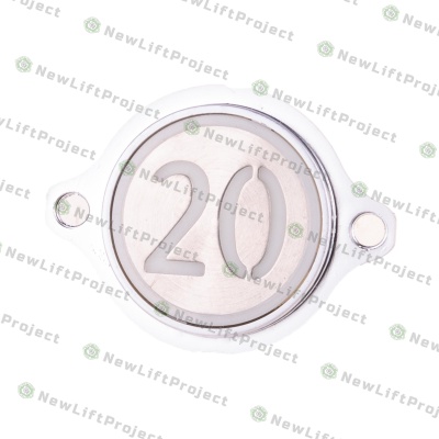 Модуль кнопочный "20" красная индикация крепление на шпильки KM863052G005H020 Kone