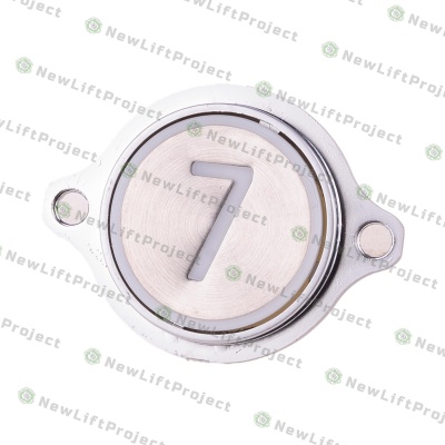 Модуль кнопочный "7" красная индикация крепление на шпильки KM863052G005H007 Kone