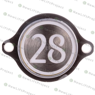 Модуль кнопочный "28" красная индикация крепление на шпильки KM863052G005H028 Kone