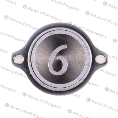 Модуль кнопочный "6" красная индикация крепление на шпильки KM863052G005H006 Kone