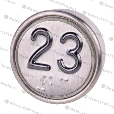 Модуль кнопочный A4N58353$04 белая подсветка Брайль "23" BBP-R302-VCPLT-S-W-23 (MA2D04-S-W-23)