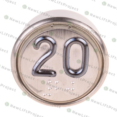 Модуль кнопочный A4N58353$04 белая подсветка Брайль "20" BBP-R302-VCPLT-S-W-20 (MA2D04-S-W-20)
