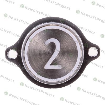 Модуль кнопочный "2" красная индикация крепление на шпильки KM863052G005H002 Kone