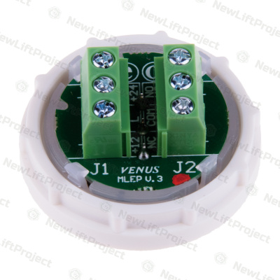 Модуль кнопочный с кодом брайля красная подсветка "ῼ вызова диспетчера" MLEP Venus Vega