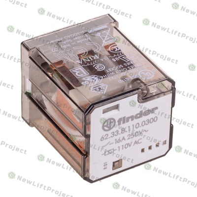 Реле силовое 3CO 110VAC 16A 62.33.8.110.0300 Finder