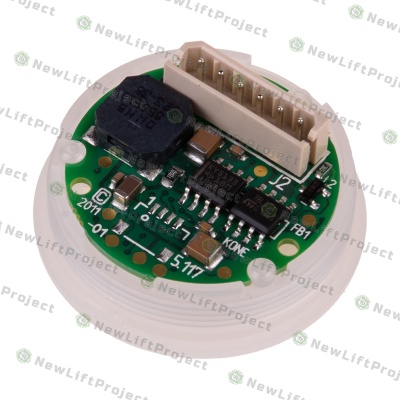 Модуль кнопочный поста вызывного "вверх" янтарная подсветка белый корпус KM804342G01(замена для KM804342G02) Kone