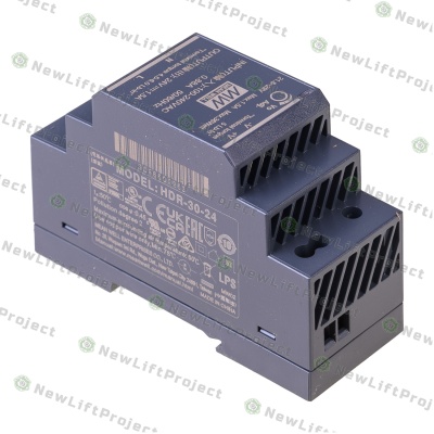 Блок питания на DIN-рейку 36Вт 1.5A 24VDC HDR-30-24 Mean Well