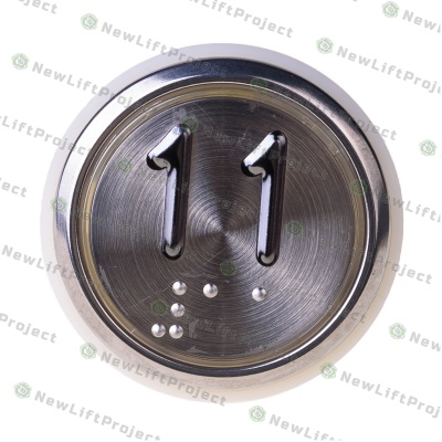 Модуль кнопочный A4N49744$05 белая подсветка Брайль "11" BBP-R331-CMPLT-D-W-11 (EA2406S-D-W-10) ЩЛЗ