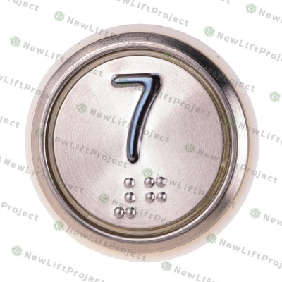 Модуль кнопочный A4N49744$05 белая подсветка Брайль "7" BBP-R331-CMPLT-D-W-07 (EA2406S-D-W-07) ЩЛЗ