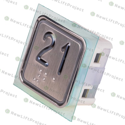 Модуль кнопочный A4N11286$05 красная подсветка Брайль"21" BBP-S303-VMPLM-D-R-21 (KA302-D-R-21) ЩЛЗ