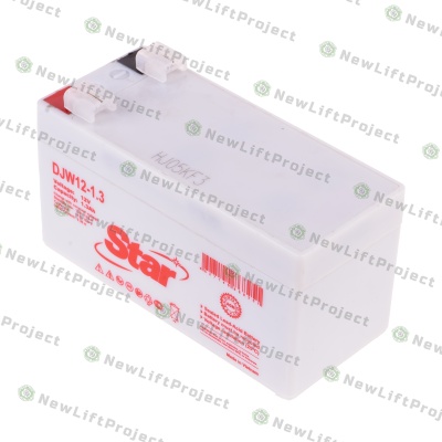 Аккумулятор 12В 1,3Ач 98х43х58мм клеммы F1 DJW12-1.3 STAR